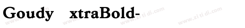 Goudy ExtraBold字体转换